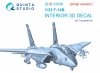 Quinta Studio QDS-32099 F-14B 3D-Printed & coloured Interior on decal paper (Trumpeter) (Small version) 1/32